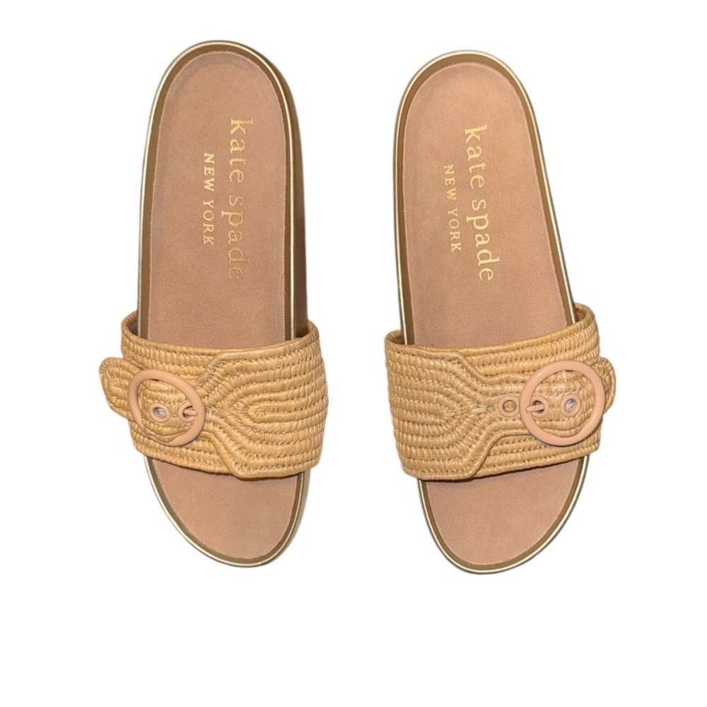 Kate Spade Hand-Woven Maribelle Raffia Sandals